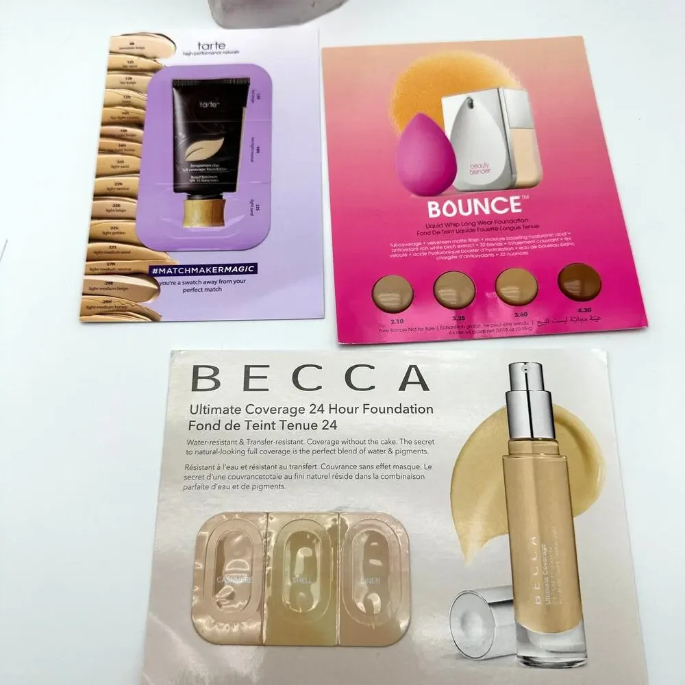 Real Techniques Miracle Sponges and Foundation Samples